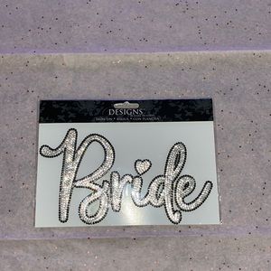 "BRIDE" press/iron on